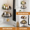 LEVERLOC 2 Pack Strong Suction Cup Corner Shower Caddy, Large