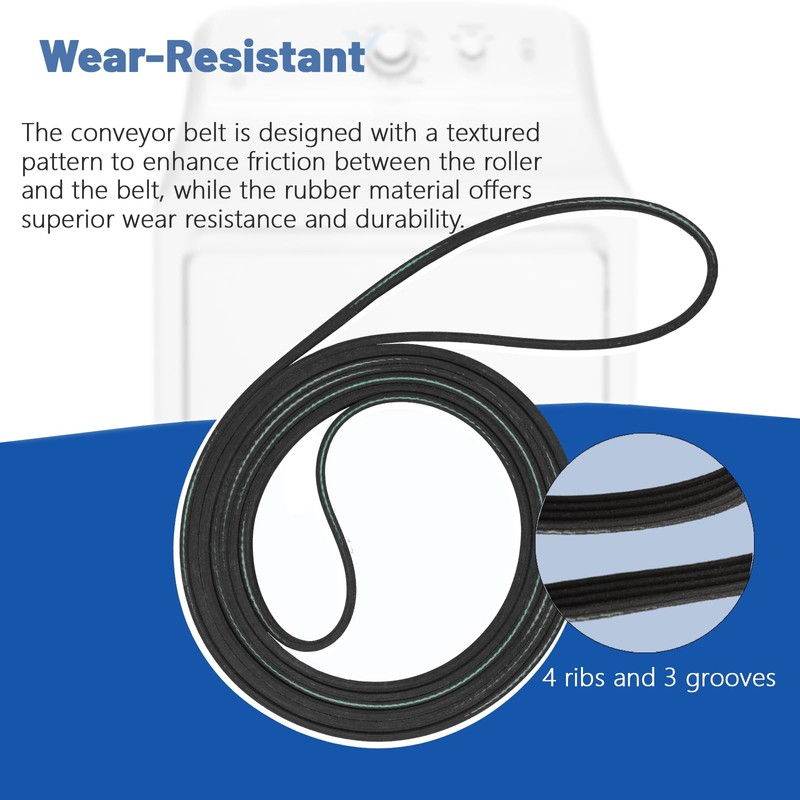 Dryer Belt Compatible with GE GTD42EASJ2WW/ GTD33EASK0WW/ GTD42GASJ2WW/ GTD33GASK0WW/ DBXR463ED2WW/