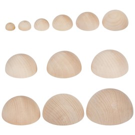 BENECREAT 12 Pcs Clay Pottery Bowl Press Tool, 12 Sizes Wooden Ceramic Top Tool, Pottery Molds Half Round Pottery Tools Set for Making Pottery Bowls, Plates and DIY Gifts