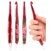 Coopay 8mm Crochet Hook, Sparkly Floral Pattern Crochet Hooks, Ergonomic