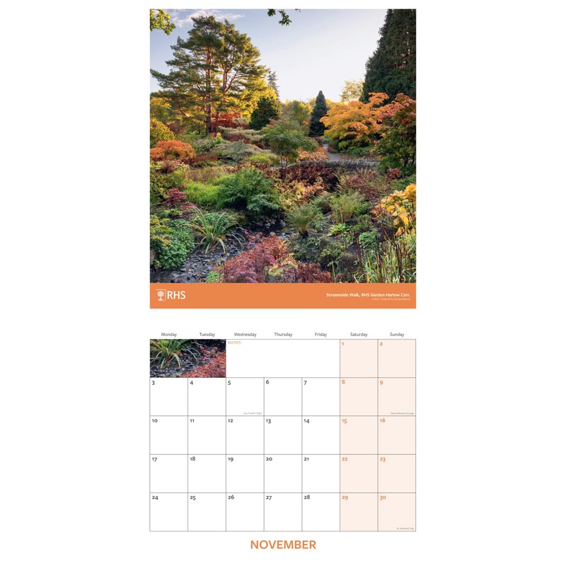 Royal Horticultural Society Gardens Calendar 2025 RHS Square Flowers Nature