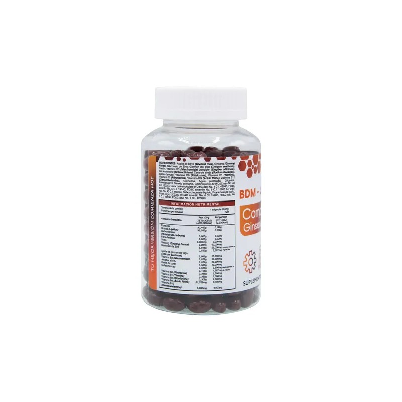 Complejo B Con Ginseng Y Ginger, Suplemento Bdm - Life