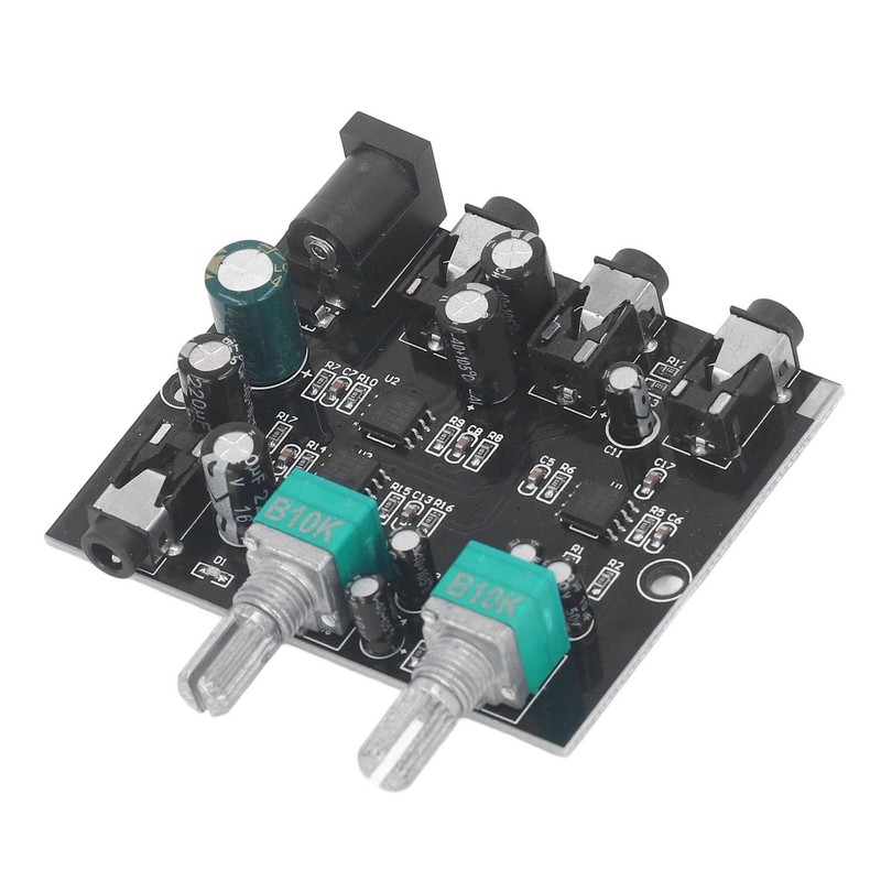 2 Channel Sound Mixer Low Noise Volume Adjustable 2 in