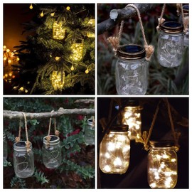 DOITOOL 6PCS Mason Jar Wire Hangers, Stainless Steel Wire Handles for Wide Mouth Mason Jar, Burlap Wire Hanger for Mason Jar Canning Jars, Hanging Jars, Jar Hanging Hook (86mm)