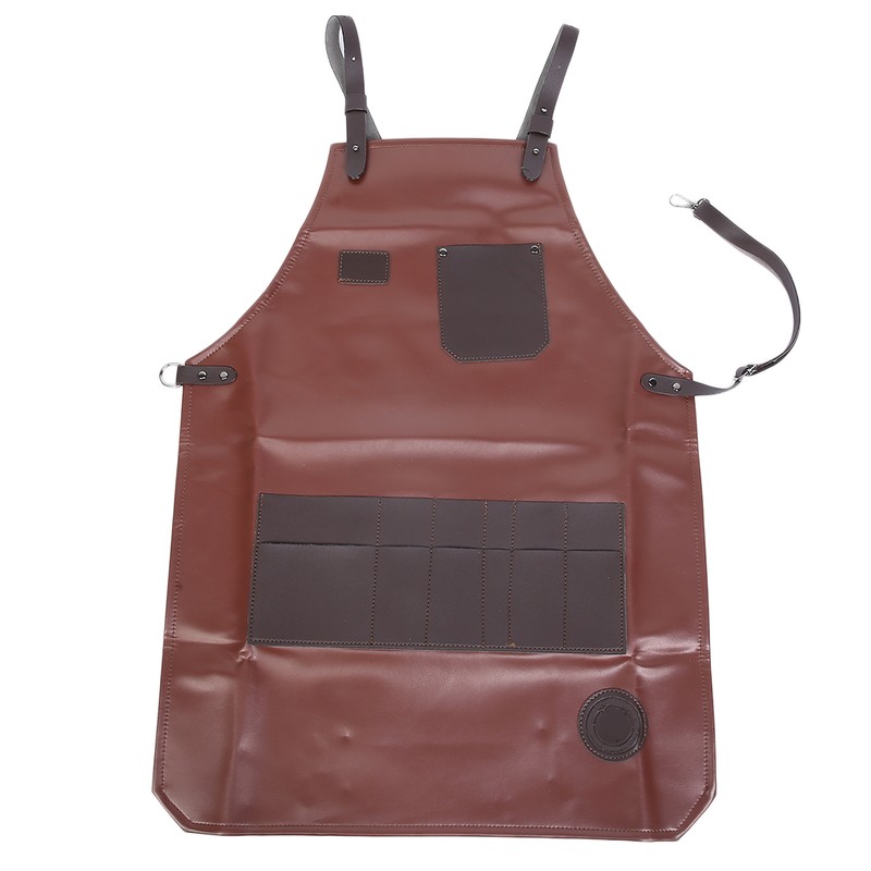 Barber Apron Waterproof Bartender Kitchen Cooking Adjustable Apron with Pockets