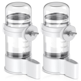2 Stück Vögel Wasserspender, 140ml Automatischer Wasserspender für Käfig, Kunststoff Vogeltränke Käfig, Transparent Futterspender Vogel für Papageien, Wellensittiche, Sittiche, Ziervogel, Taube