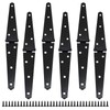 Litoexpe 5 Inch Light Strap Hinge 6 Pcs, Shed Hinges