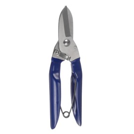 HARFINGTON Aviation Tin Snips 6.5 Inch Stainless Steel Straight Metal Cutter Shear with Blue Handle for Cutting Metal Copper Sheets