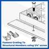 MorningRo 50 Pcs Grating Clip Saddle Clip Galvanized Carbon Steel