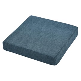 Baibu Home Low-Resilience + High-Resilience Cushion, Thick 2.8 Inches (7 cm), 19.7 x 19.7 Inches (50 x 50), Floor Cushion, 2-Layer Structure, Washable Cover, Jay Blue