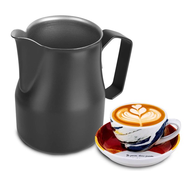 Milk Frother Cup, 500ml/17.5oz Stainless Steel Frothing Pitcher Latte Art