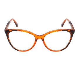 EDGEIWEAR Orange and Tortoise Shell Two Tone Cateye Blue Light Blocking Glasses Women Lightweight Frame Computer Anti-Blue Light Lens Eyeglasses