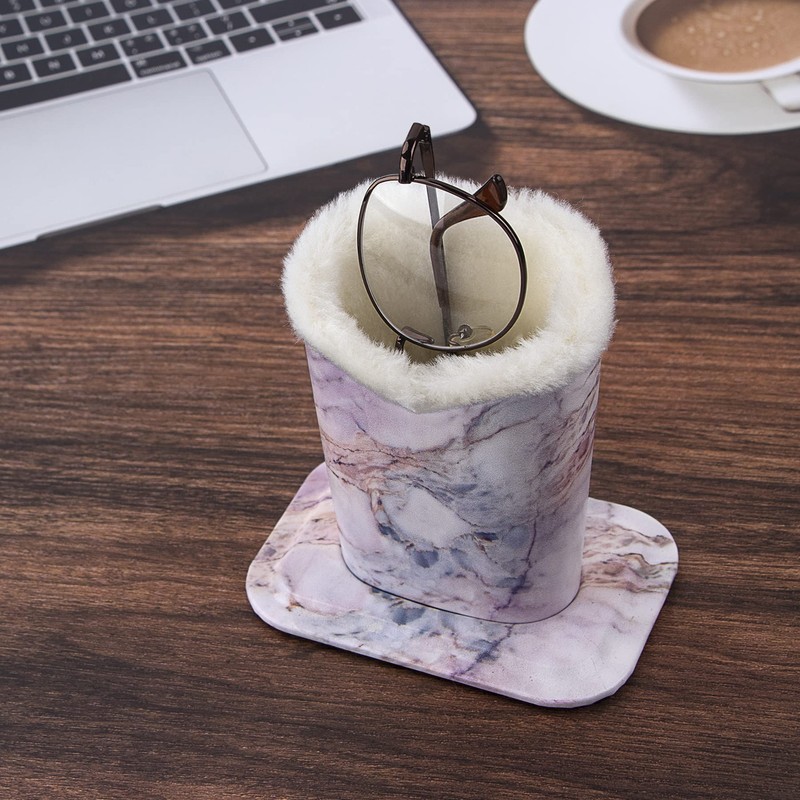 PG6 Plush Fluffy Lined Anti-scratch Eyeglasses Holder Protective Glasses Stand