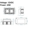 Universal Side Ventilation Air Fan for 12 V Black RV