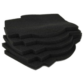 vhbw 5 x Air Filter Replacement for Lunos 2/FSI-R for Fan, Bathroom Fan, Ventilation Device - Black