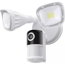 Homesafe ieGeek 2K Wired Floodlight Camera Outdoor Home Security Color Night Vision White