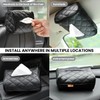 Car Tissue Holder, Sun Visor Hanging Tissue Box, Microfiber Leather