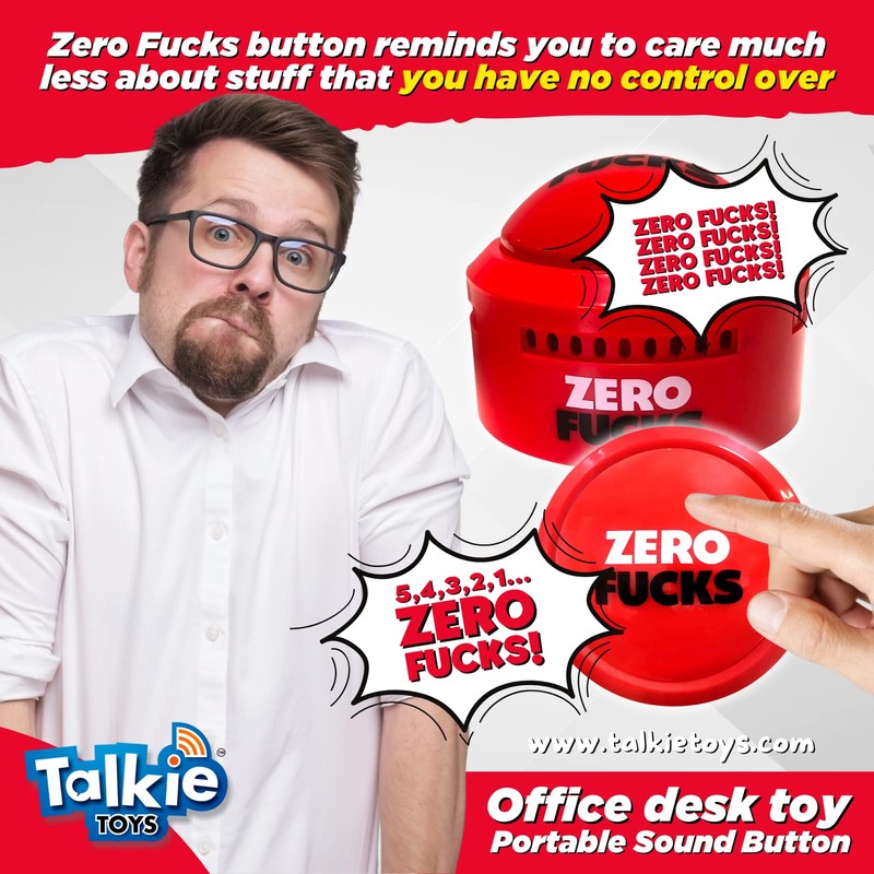 Talkie Toys Products Zero Fucks Button