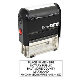 ExcelMark Self Inking Notary Stamp - Maryland