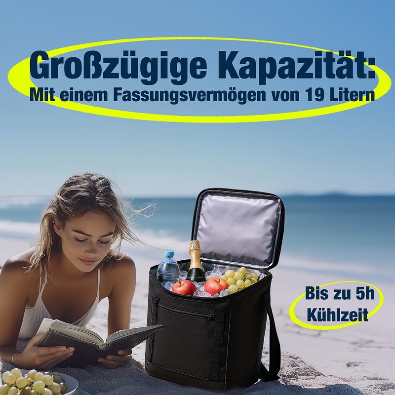 Xcase Rucksack Kühltasche: 2er Set Kühlrucksack mit Schulterriemen und Vordertasche,