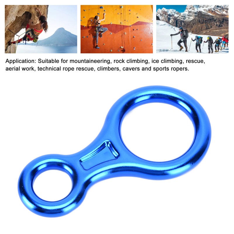 Descender Figure 8 Shape Aluminium Alloy 45KN Descent Abseiling Device