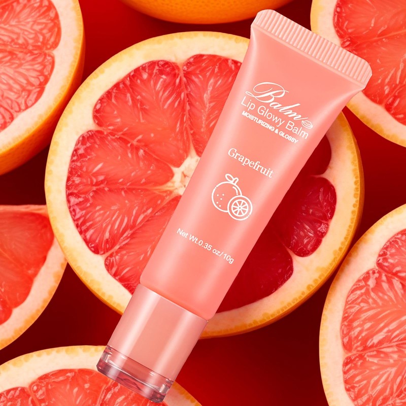 Vawolecy Lip Glowy Balm, Lip Balm for Dry, Cracked Lips,