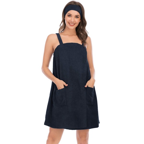 Veseacky Terry Cloth Spa Wrap for Ladies Gym Shower Towel