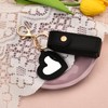 Sisadodo Chapstick Holder Key Chain for Women Black Lipstick Case