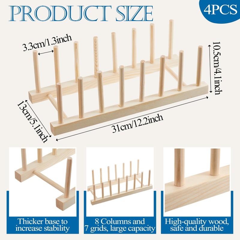 Juexica 6 Pcs Stained Glass Organizer Stained Glass Rack Stained