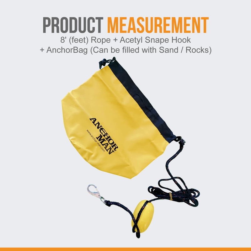 Anchor-Man Anchor Kit, All-in-One Sand Anchor for Floats, Adjustable Sand