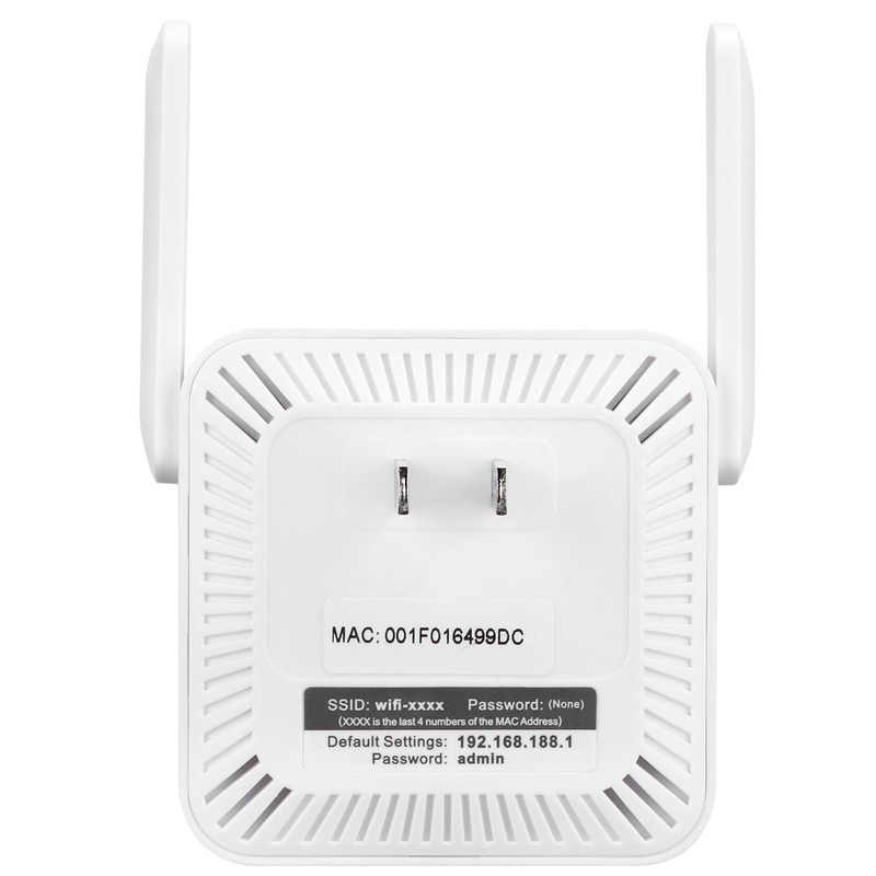 300M Repeater with Double Antenna Signal Amplifier Range Extender White