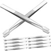 OHPHCALL 30pcs Stainless Steel Tweezers for Jewelry Making Crafting and