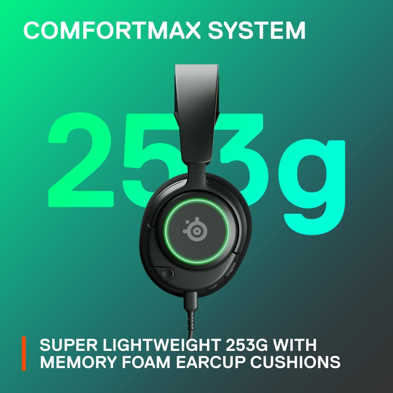 SteelSeries Arctis Nova 3 - Auriculares multiplataforma para juegos -