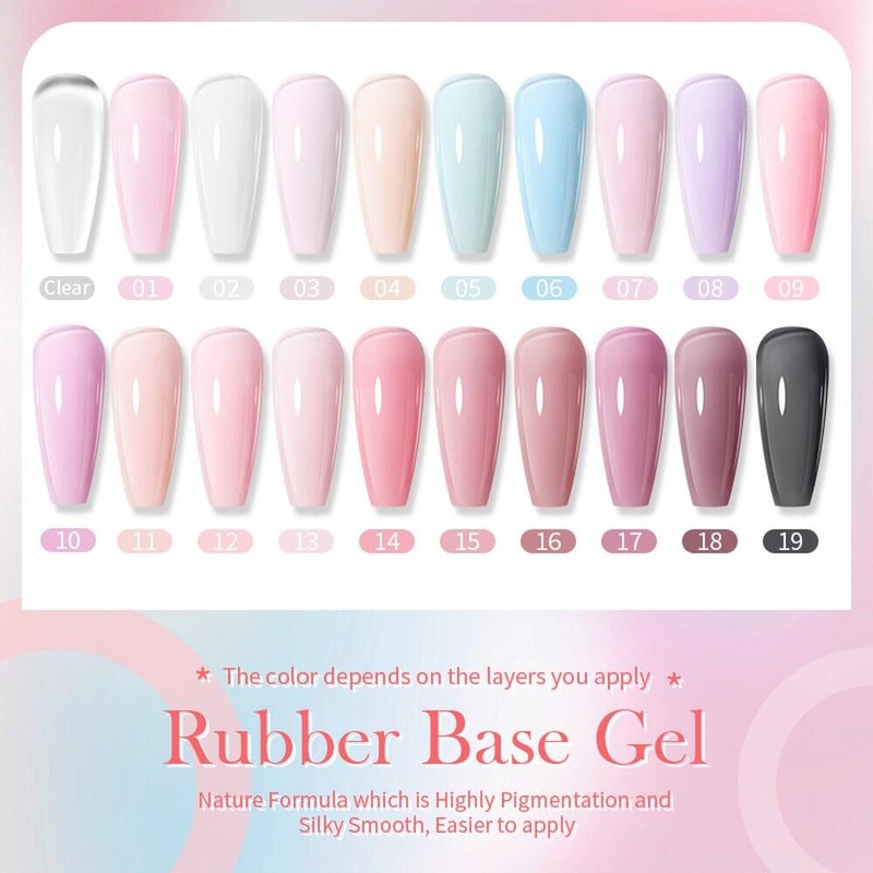 Bon Pretty 본 프리티 15ML 밀키 핑크 고무 베이스 젤