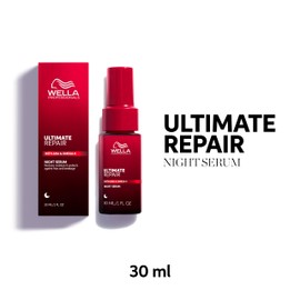 Wella Professionals Ultimate Repair Night Hair Serum – Lightweight Leave-in Hair Serum for Dry Damaged Hair – Hair Repair Treatment & Frizz Control – All Hair Types (30ml)