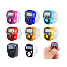 Anlising 8pcs Electronic Handheld Tally Counter, Electronic Finger Counter, LED Electronic Finger Counter, 5 Digit Display Hand Counter, Digital LED Finger Clicker, for Prayer Sports Golf (Colour)