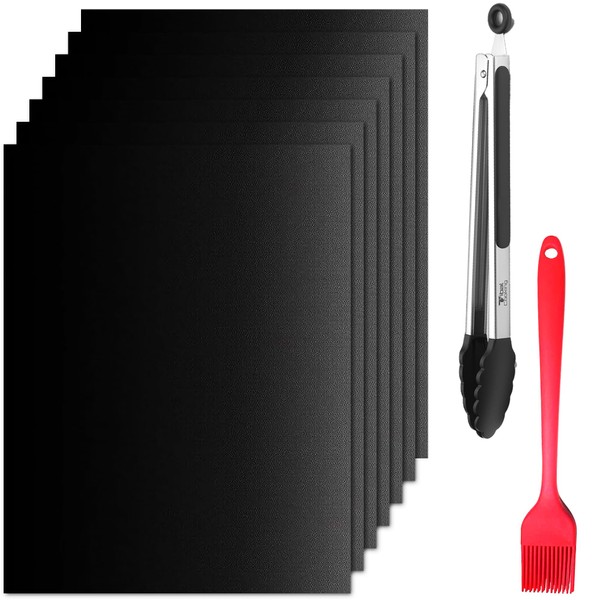 ZMILEX Black BBQ Grill Mats Set for Grilling - Pack