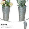 Kisangel 2pcs Iron Wall-Mounted Flower Pots Galvanized Hanging for Decorative