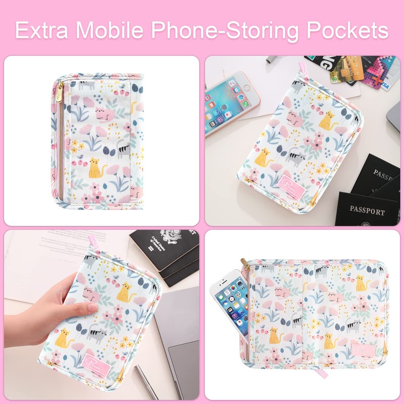 Dizdvizd Travel Passport Wallet, Family Passport Holder Document Organizer -