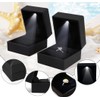 KEISIMI Luxury Ring Box with LED Light, Ring Box for