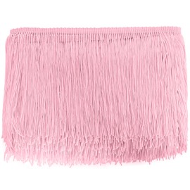 HaiMay 20 Yards Fringe Trim 6 Inch Fibre Wide Tassel Pink Sewing Tassel for DIY Craft Clothing Wedding Home Party Costumes Decoration