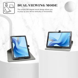 LiuShan Rotating Case for Doogee U9 Tablet, 360° Rotating Stand Function Case for Doogee U9 / Doogee U10 Pro Tablet 10 Inch Android Tablet (Not for Other Model), Black