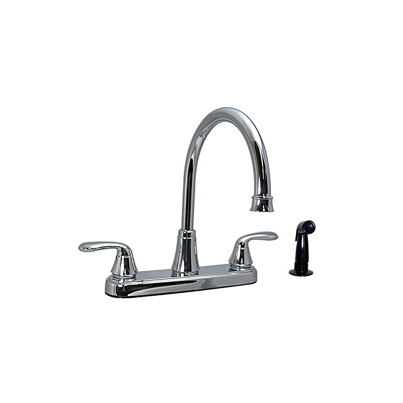 Phoenix PF231301 Two-Handle Kitchen High-Arc Faucet, Chrome with Side Sprayer