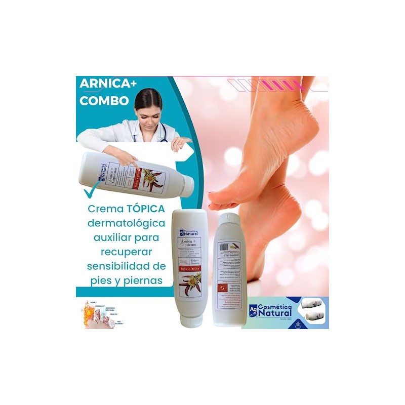 Combo Piezas Crema Árnica Capsaicina Neuropatía Diabética Capsicum Fórmula Avanzada
