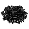 sourcing map 100pcs Rubber End Caps 4mm ID Vinyl Round