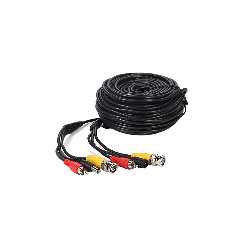 Henxlco 4 Pack 100ft Security Surveillance Camera Audio Video Power