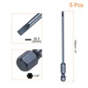 sourcing map 5pcs SL3 Magnetic Slotted Screwdriver Bits 3mm S2