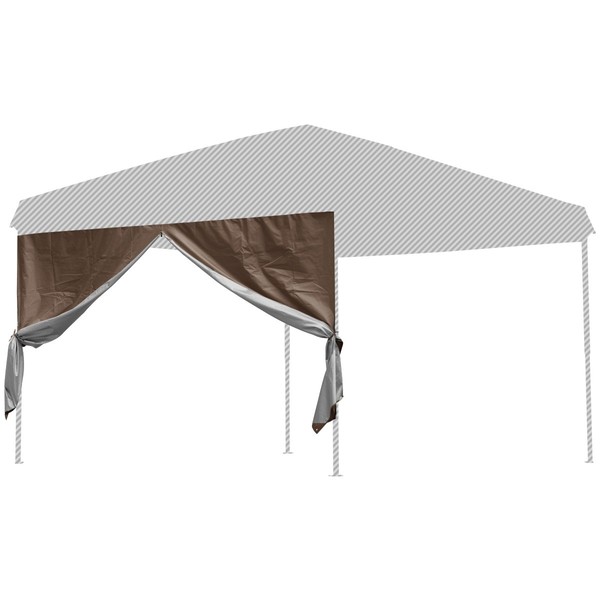 FIELDOOR Tarp Tent, 9.8 x 9.8 ft (3.0 x 3.0 m), Dedicated Side Sheet (Side Curtain), Wall Zip Type, Dark Brown, For Steel and Aluminum (G3 Model)