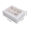 6PCS Set Cupcake Container 12 Holes Cardbord Bakery Pastry Carrier
