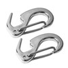 2 Pcs Stainless Steel Spring Hook 65mm Rust Prevention Spring
